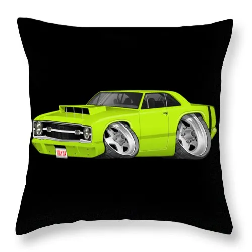 1969 Dart Car Art - Throw Pillow