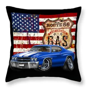 1970 Chevelle Flag - Throw Pillow