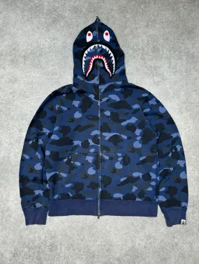 A Bathing Ape Colour Camo Patches Shark Zip-Up Hoodie