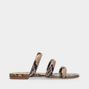 Aeyde  Chrissy Sandals in Natural Snake Print Leather