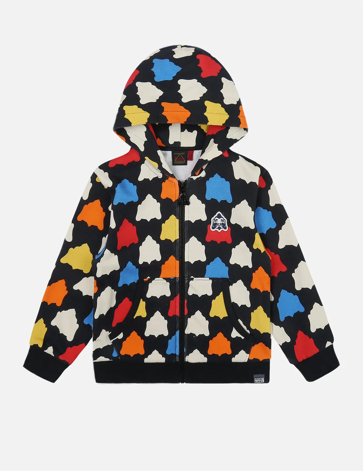 Allover Godhead Print Zip Hoodie