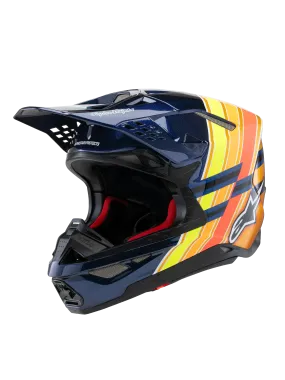 Alpinestars - SM10 TLD Edition 25 Blue Orange Yellow Red Glossy MX Helmet