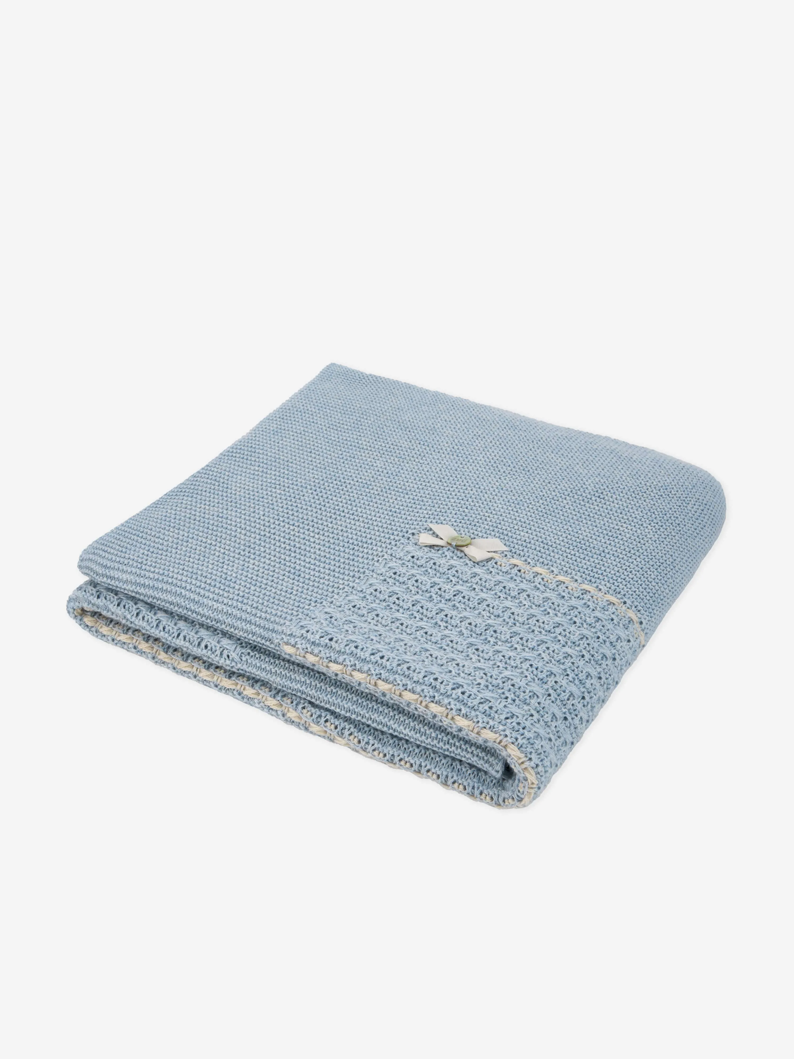 Baby Boys Cotton and Cashmere Blanket in Blue