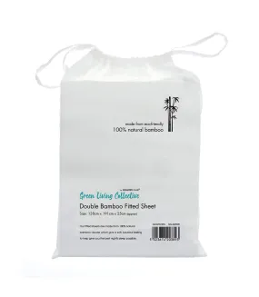 Bamboo fitted sheet white Home & Living