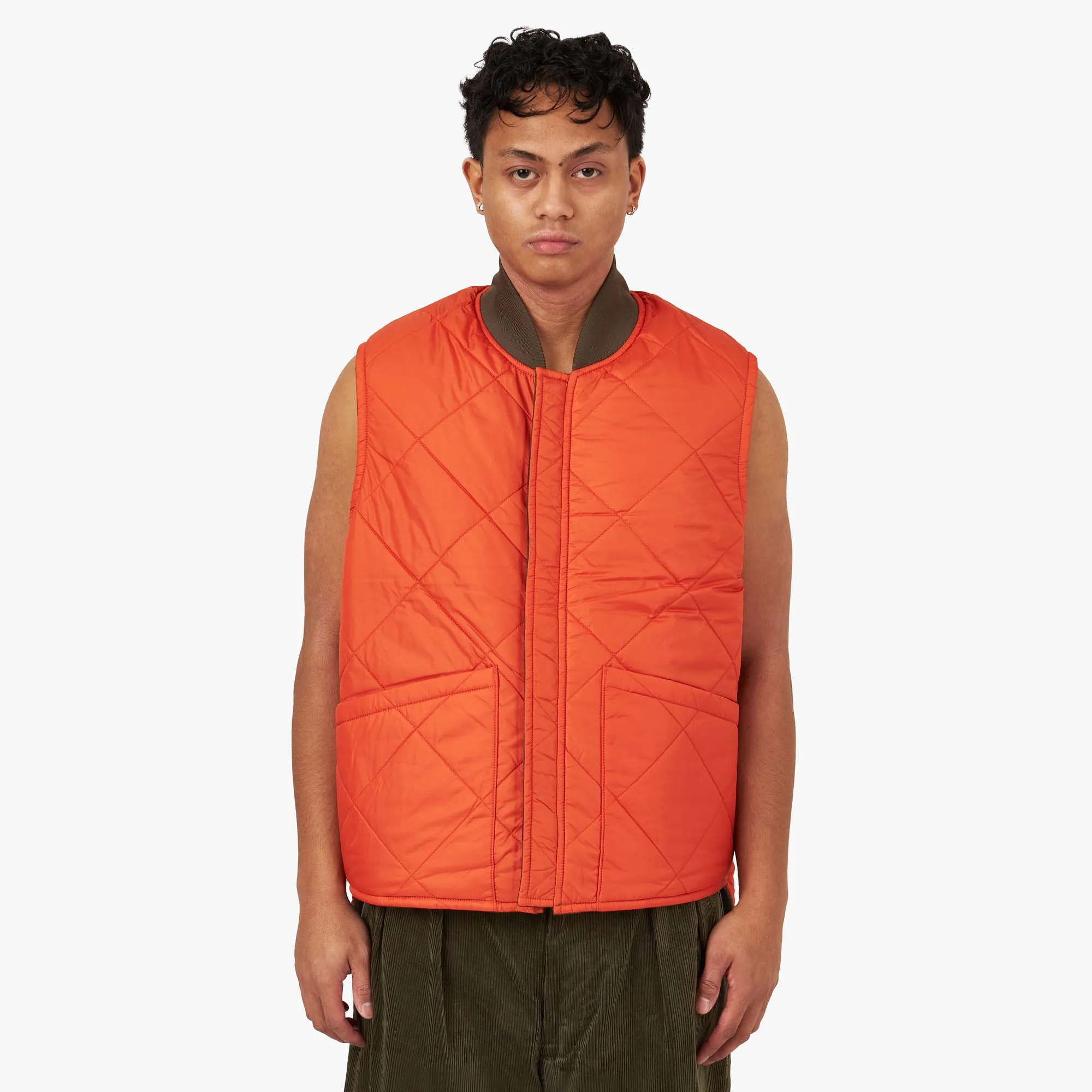 BEAMS PLUS Reversible WORK Puff Vest Camo Jacquard / Camo