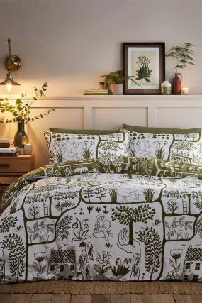 Bedding | Frida Abstract Floral Reversible Duvet Cover Set | Furn