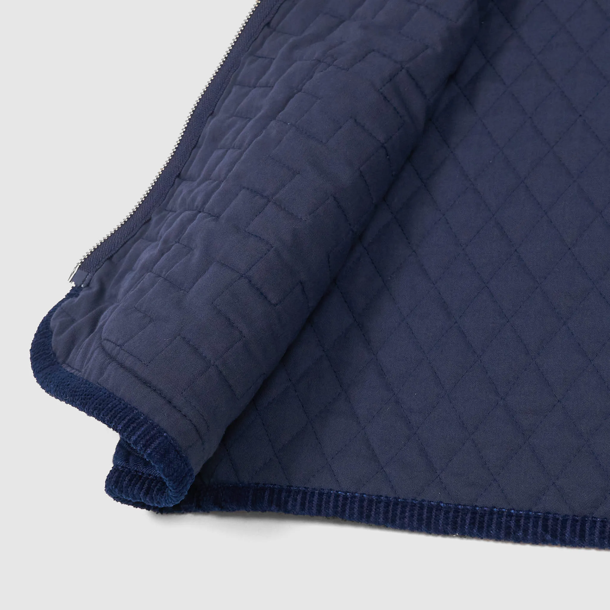 Blue Blue Japan Two Tone Quilt Zip Vest