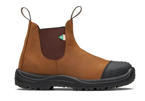 Blundstone Unisex Work & Safety Boot Rubber Toe Cap 169 - Crazy Horse Brown