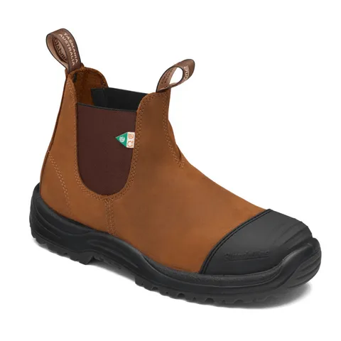 Blundstone Unisex Work & Safety Boot Rubber Toe Cap 169 - Crazy Horse Brown