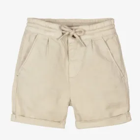 Boys Beige Linen Shorts