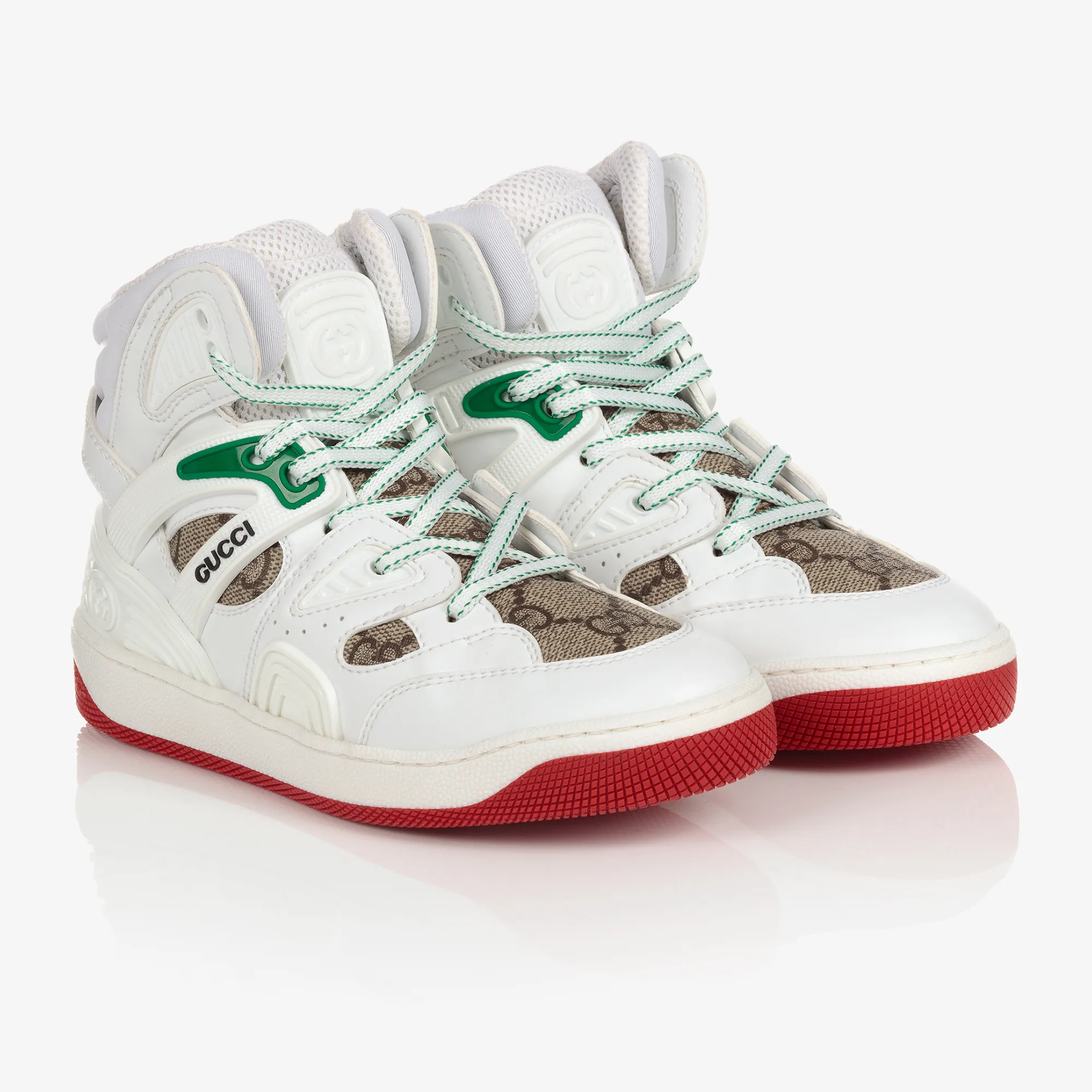 Boys White High-Top Trainers