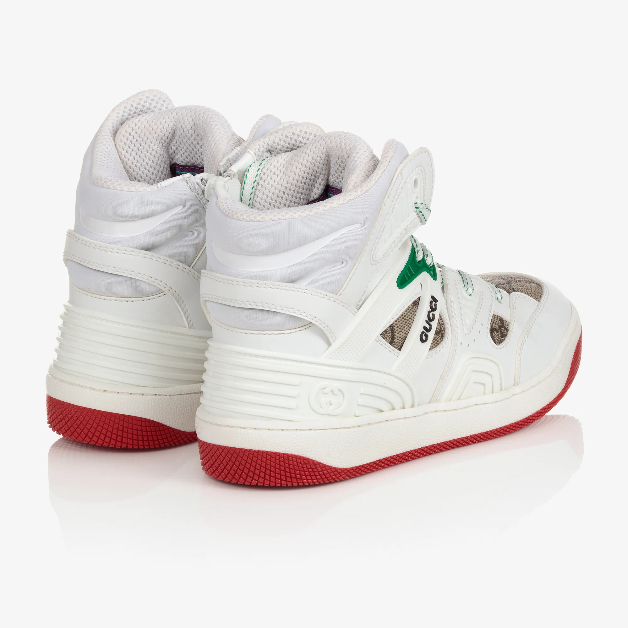 Boys White High-Top Trainers