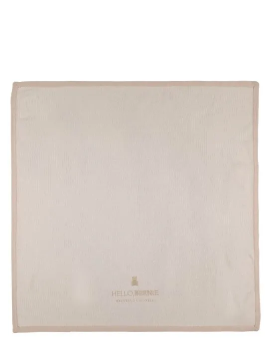 Brunello Cucinelli   Cashmere blanket w/embroidered logo 