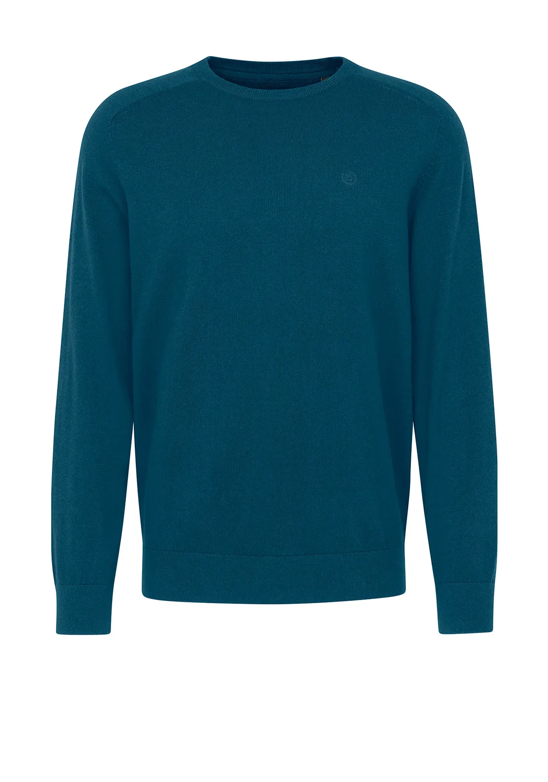 Bugatti Fine Knit Round Neck Sweater, Teal