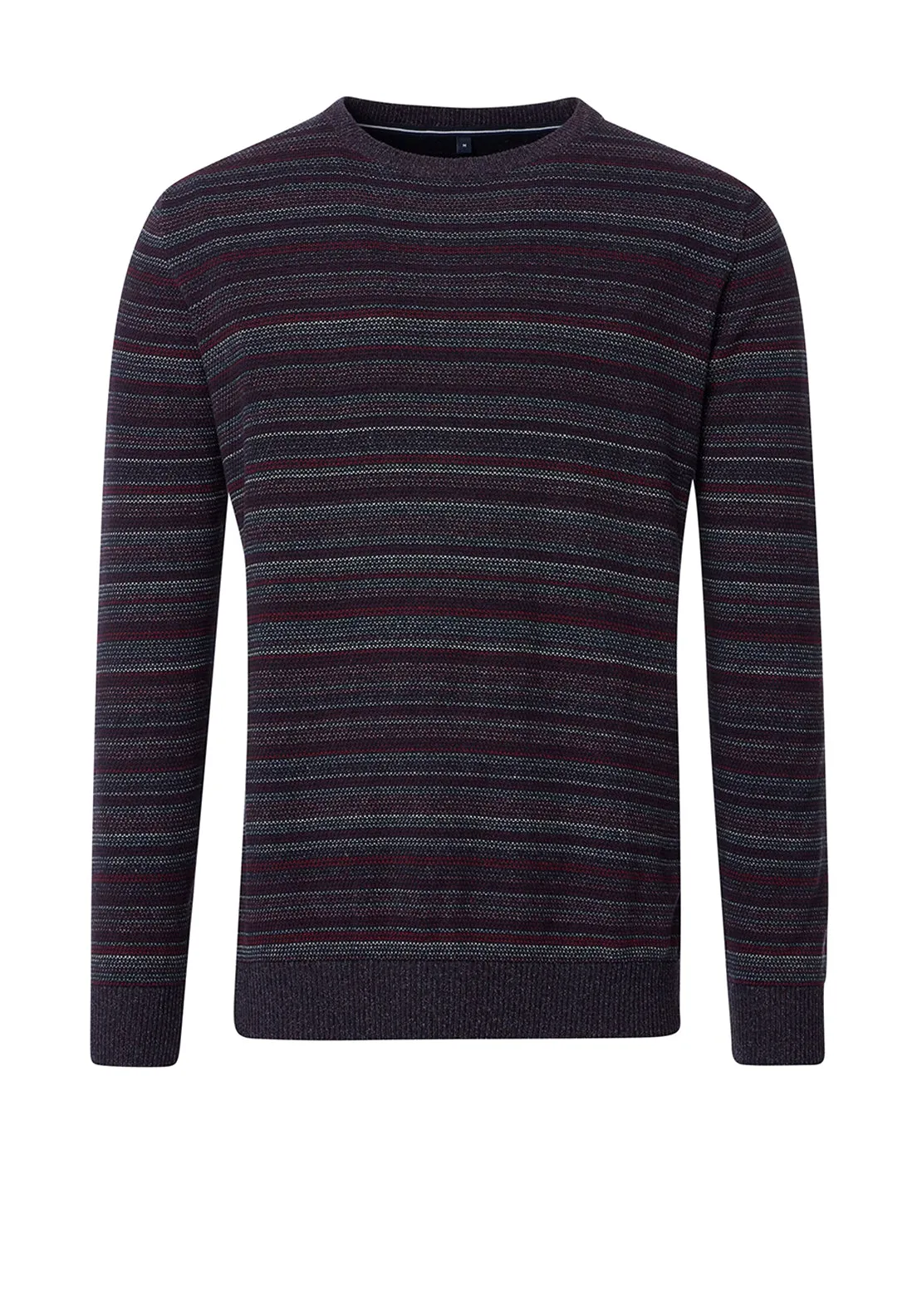 Casa Moda Stripe Sweater, Purple & Wine Multi