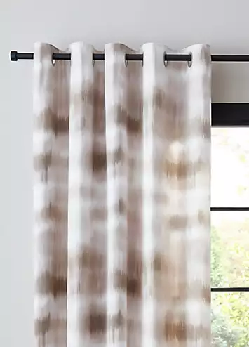 Catherine Lansfield Ombre Texture Pair of Lined Eyelet Curtains | Kaleidoscope