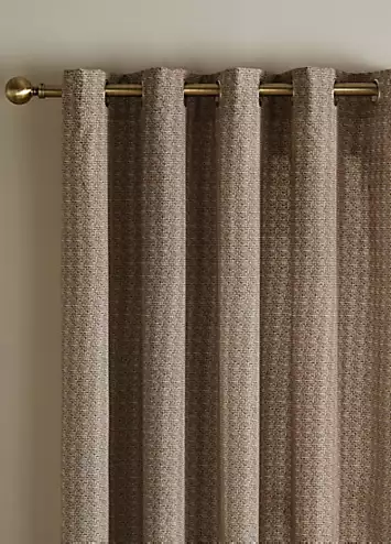 Catherine Lansfield Textured Thermal Pair of Lined Eyelet Curtains | Kaleidoscope