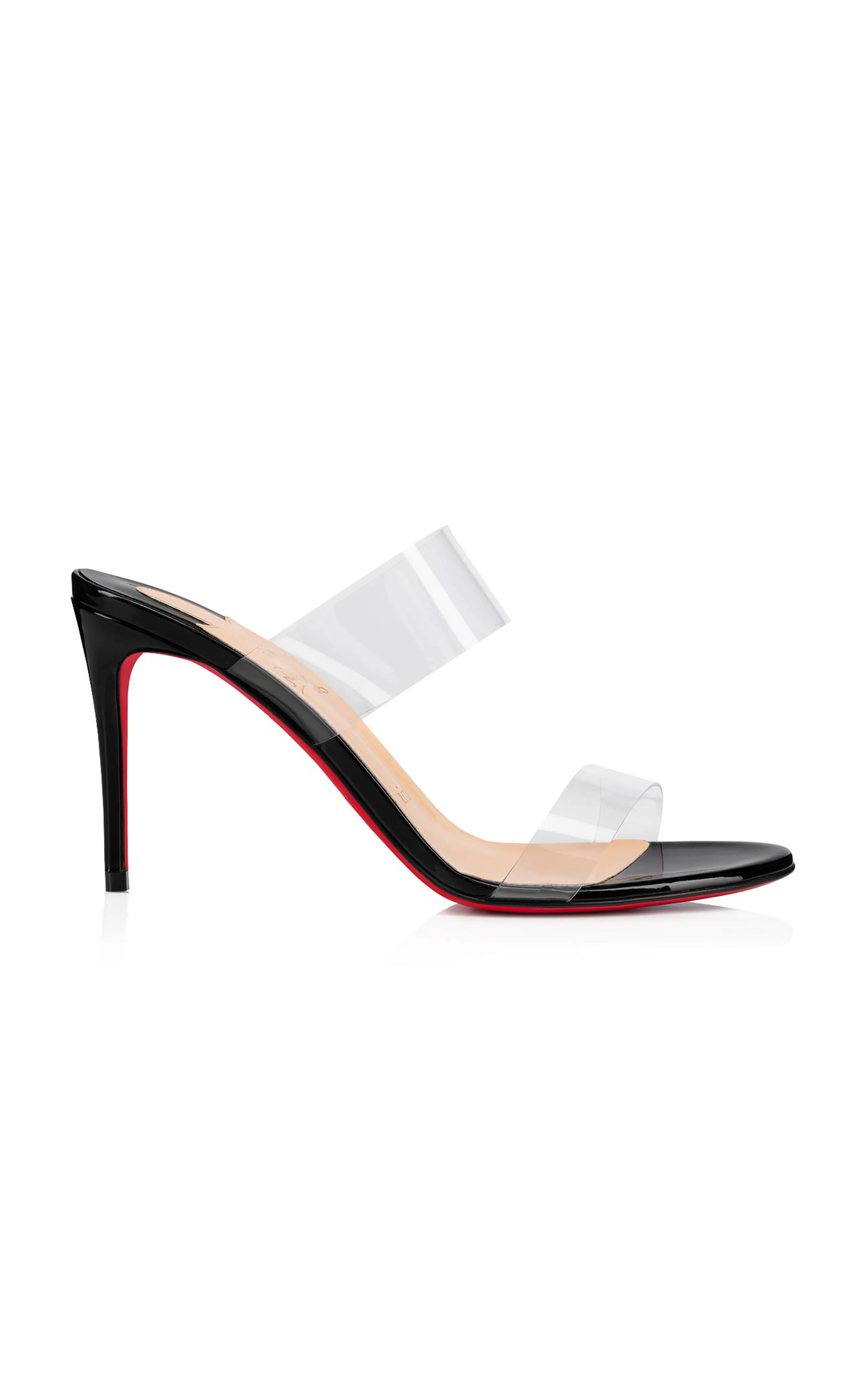 Christian Louboutin Just Nothing 85mm Patent PVC Sandals