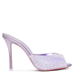 Christian Louboutin Me Dolly 100 strass metallic leather mules