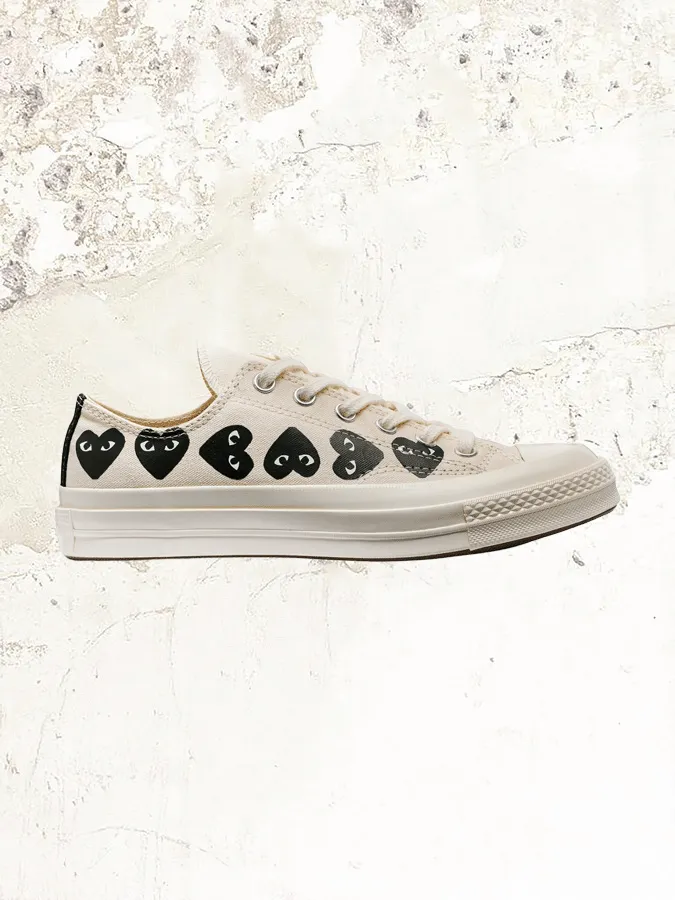 Comme Des Garons PLAY CONVERSE Multi Black Heart Chuck Taylor All Star '70 Low Sneakers