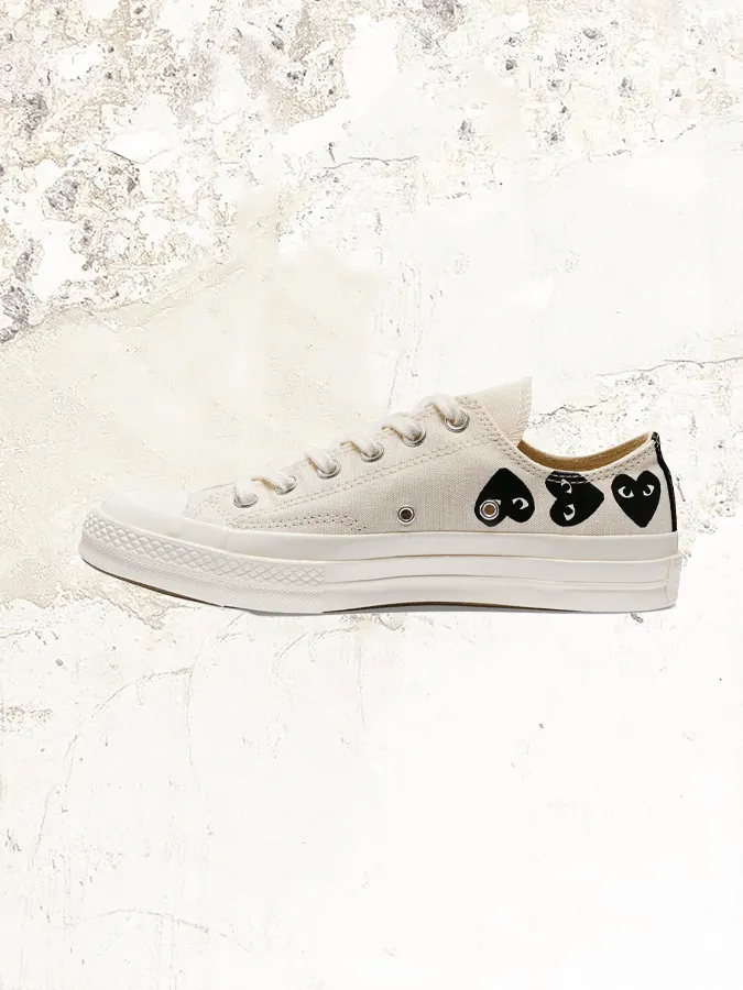 Comme Des Garons PLAY CONVERSE Multi Black Heart Chuck Taylor All Star '70 Low Sneakers