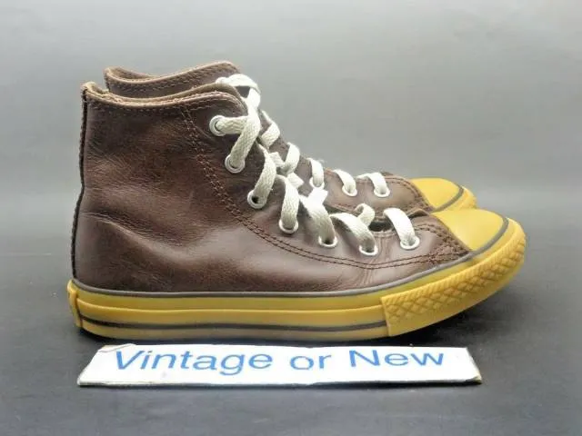 Converse All-Star HI Chuck Taylor Brown Gum Leather Pres...