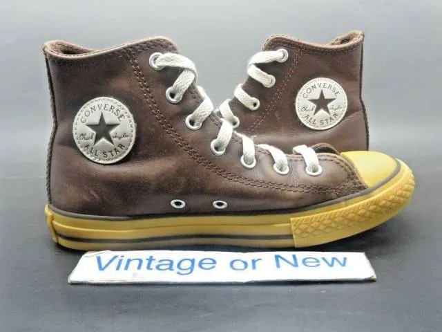 Converse All-Star HI Chuck Taylor Brown Gum Leather Pres...