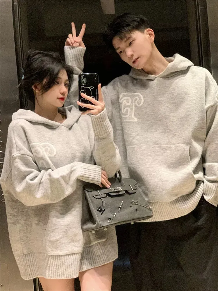 Couple clothing autumn and winter 2024 new ins super hot sweater for men and women Korean version loose French sweater jacket tr