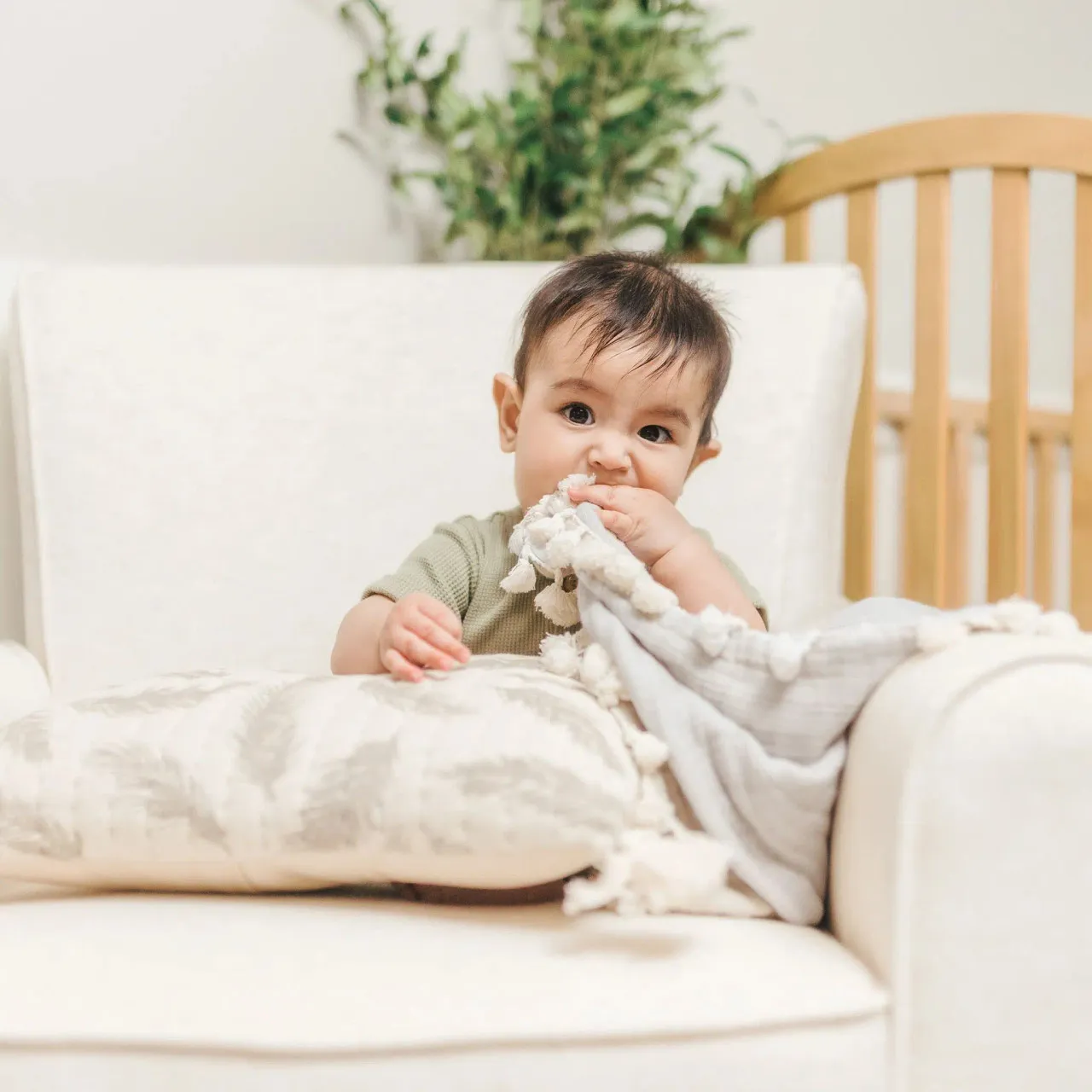 Crane Baby 6-Layer Muslin Blanket  Moonstone