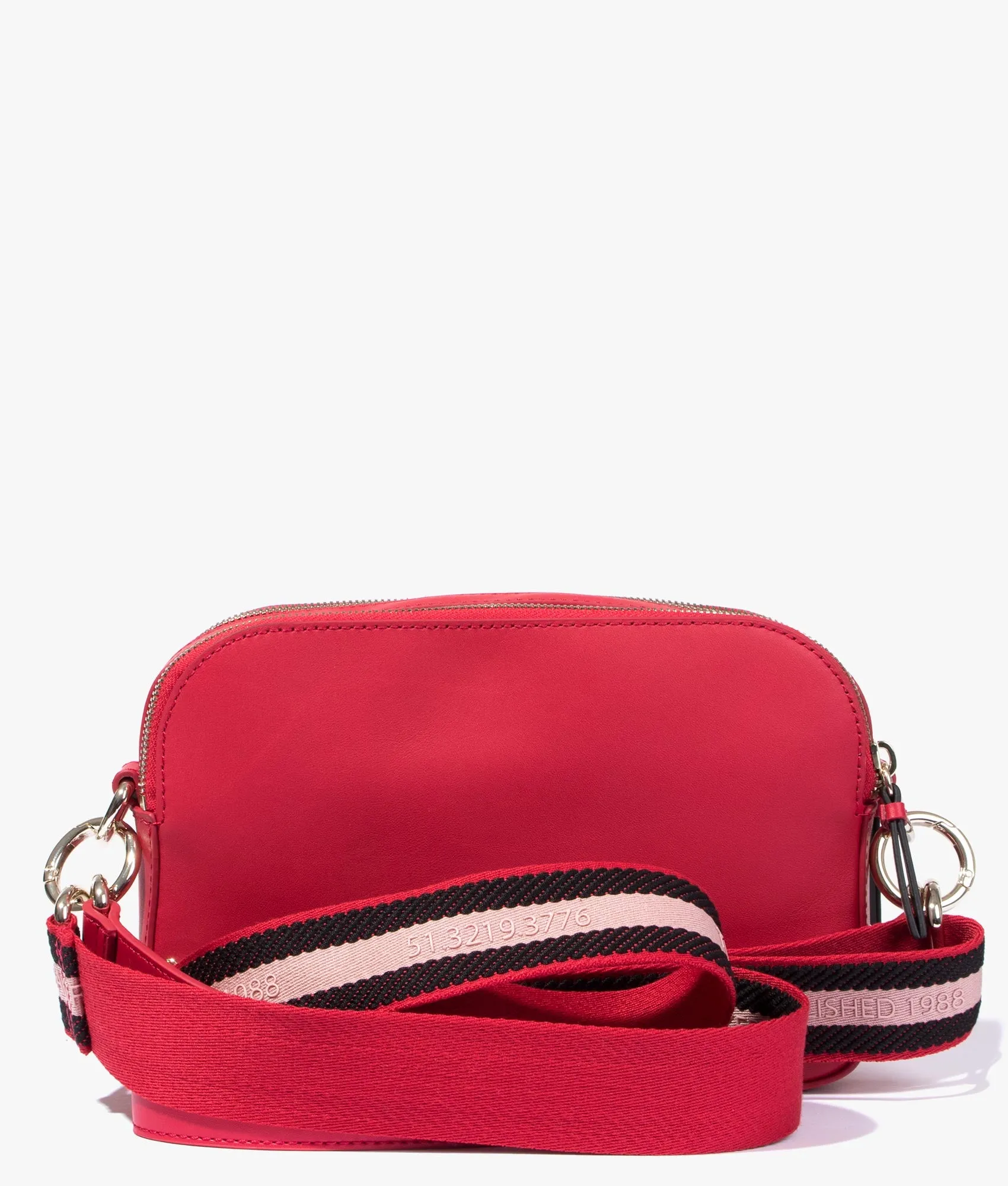 Darcelo branded webbing camera bag in red