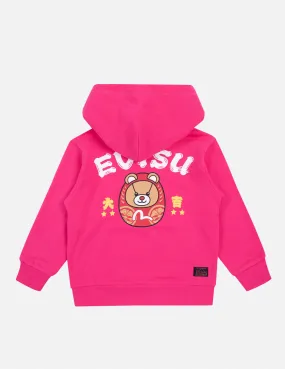 Daruma Bear Print Regular Fit Hoodie