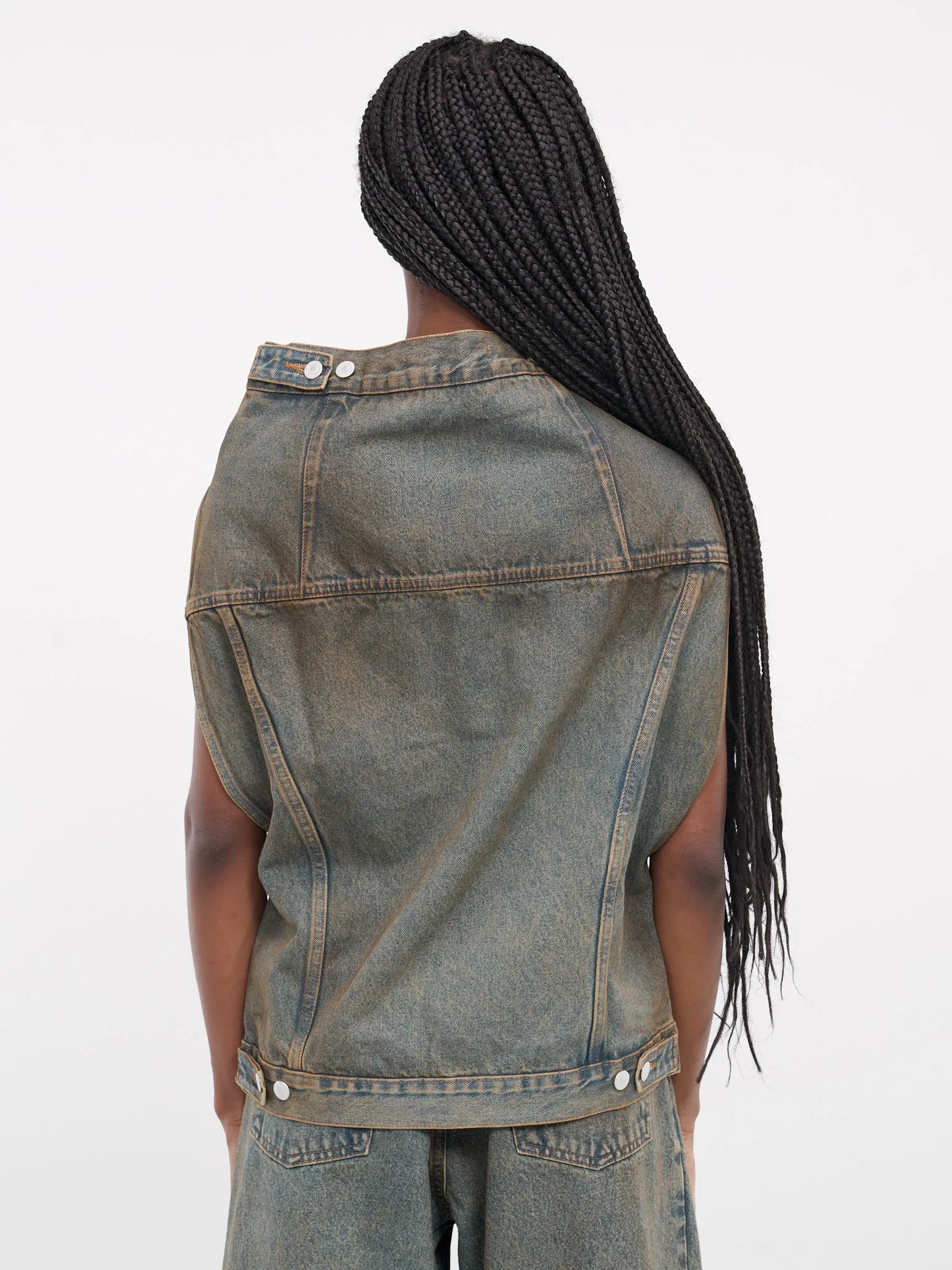 Denim Wide Neck Vest (S1UDEJA03-BLUE)