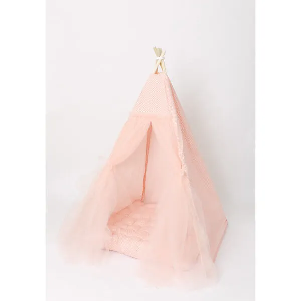 E&E Victoria Play Tent, Blush Pink Tulle