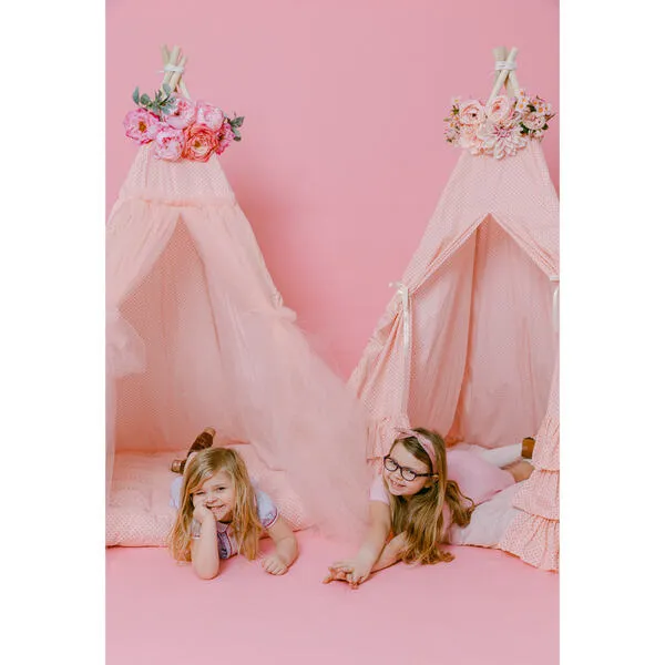 E&E Victoria Play Tent, Blush Pink Tulle