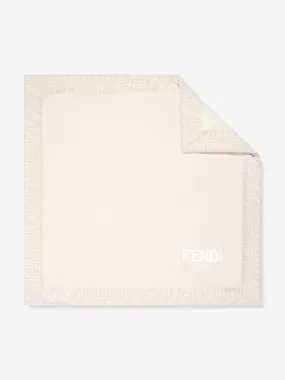 Fendi Baby Logo Blanket in Beige