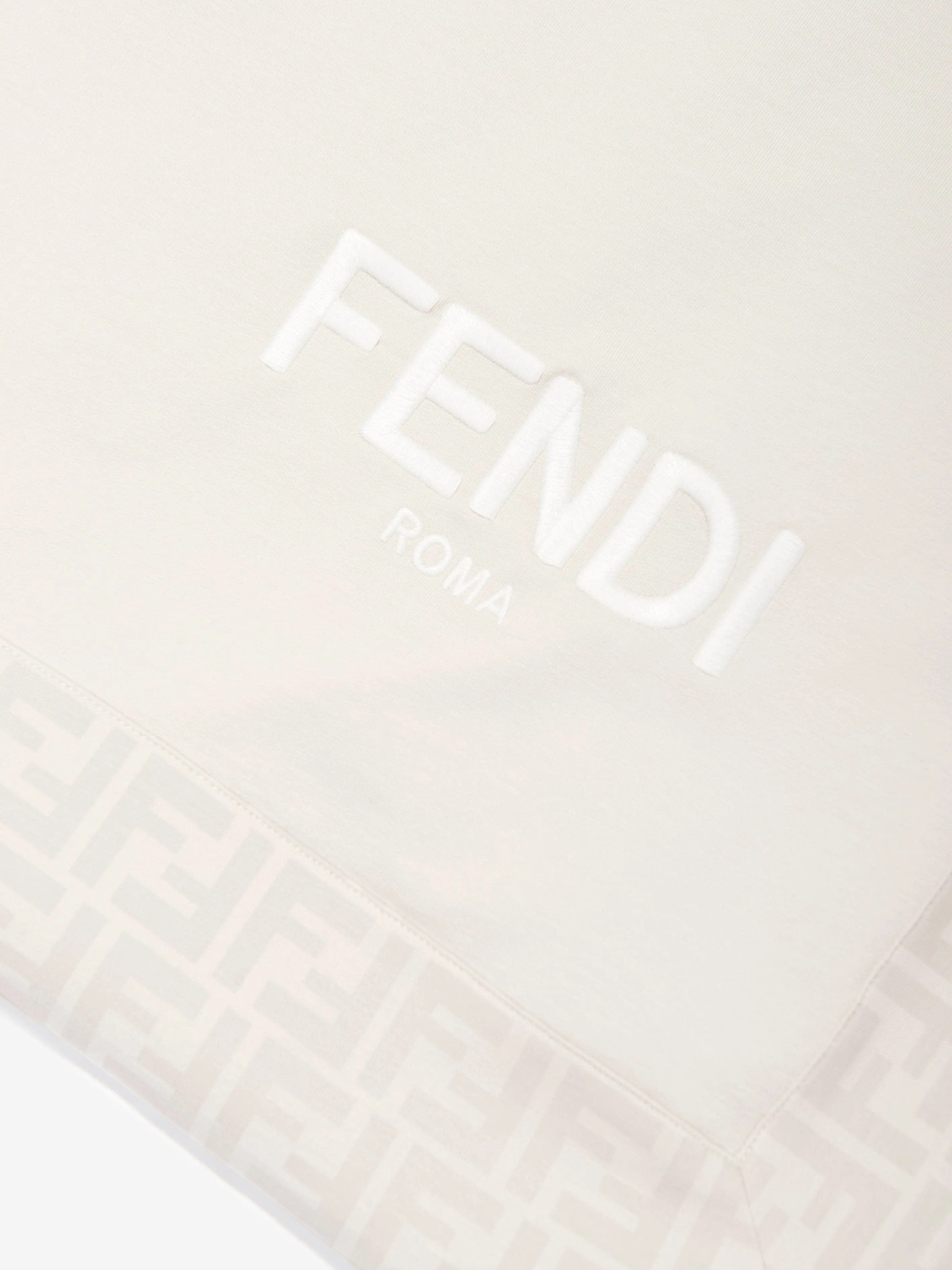 Fendi Baby Logo Blanket in Beige