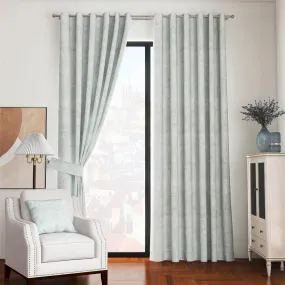 Fiesta Ring Top Curtains - Duck Egg