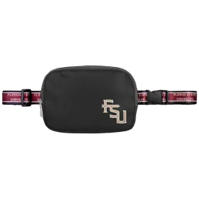 Forever Collectibles Stacked FSU/Repeat Florida State Seminoles 8x10.25 Crossbody Belt Bag - Black