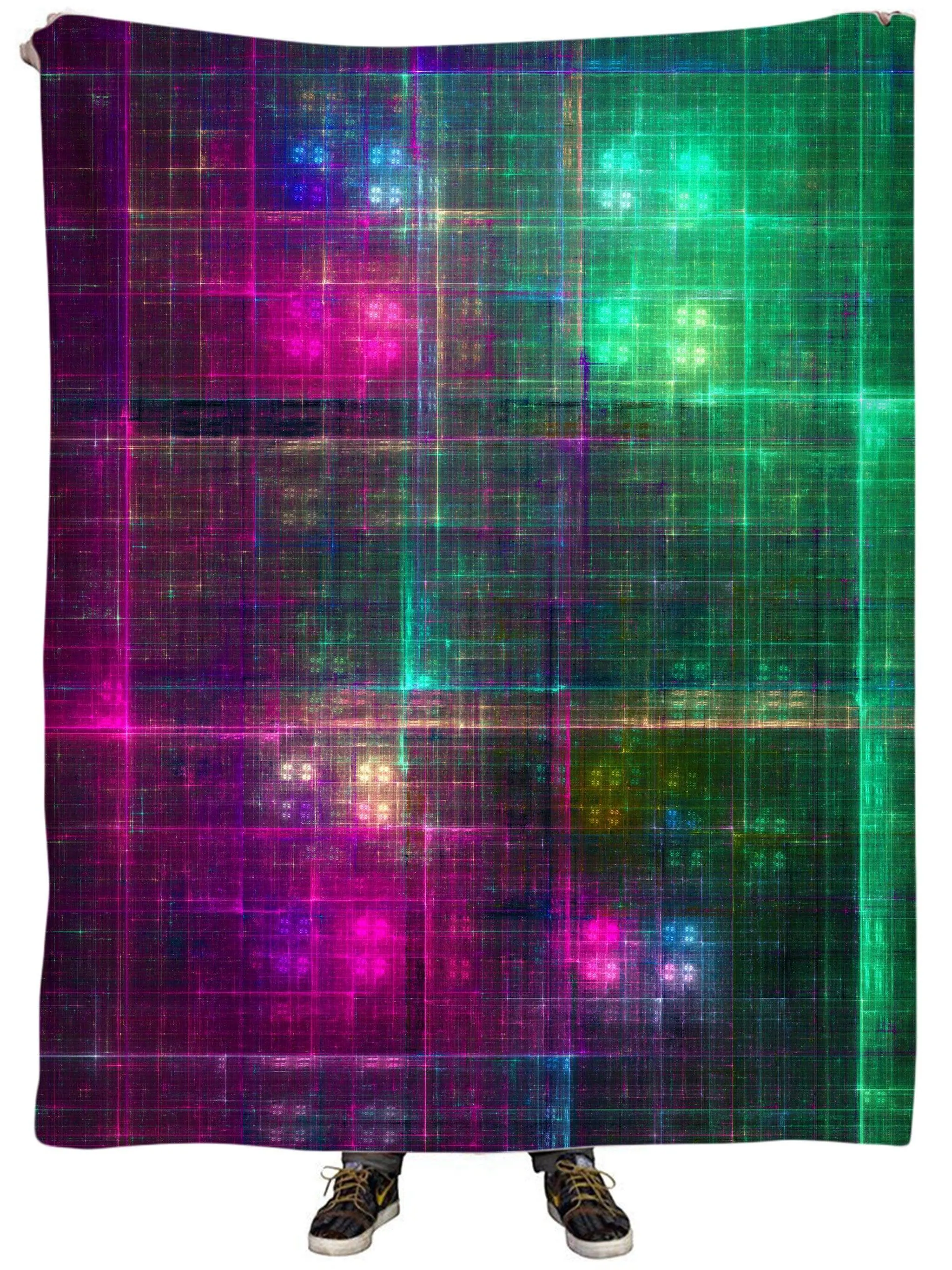 Fractal Matrix Plush Blanket