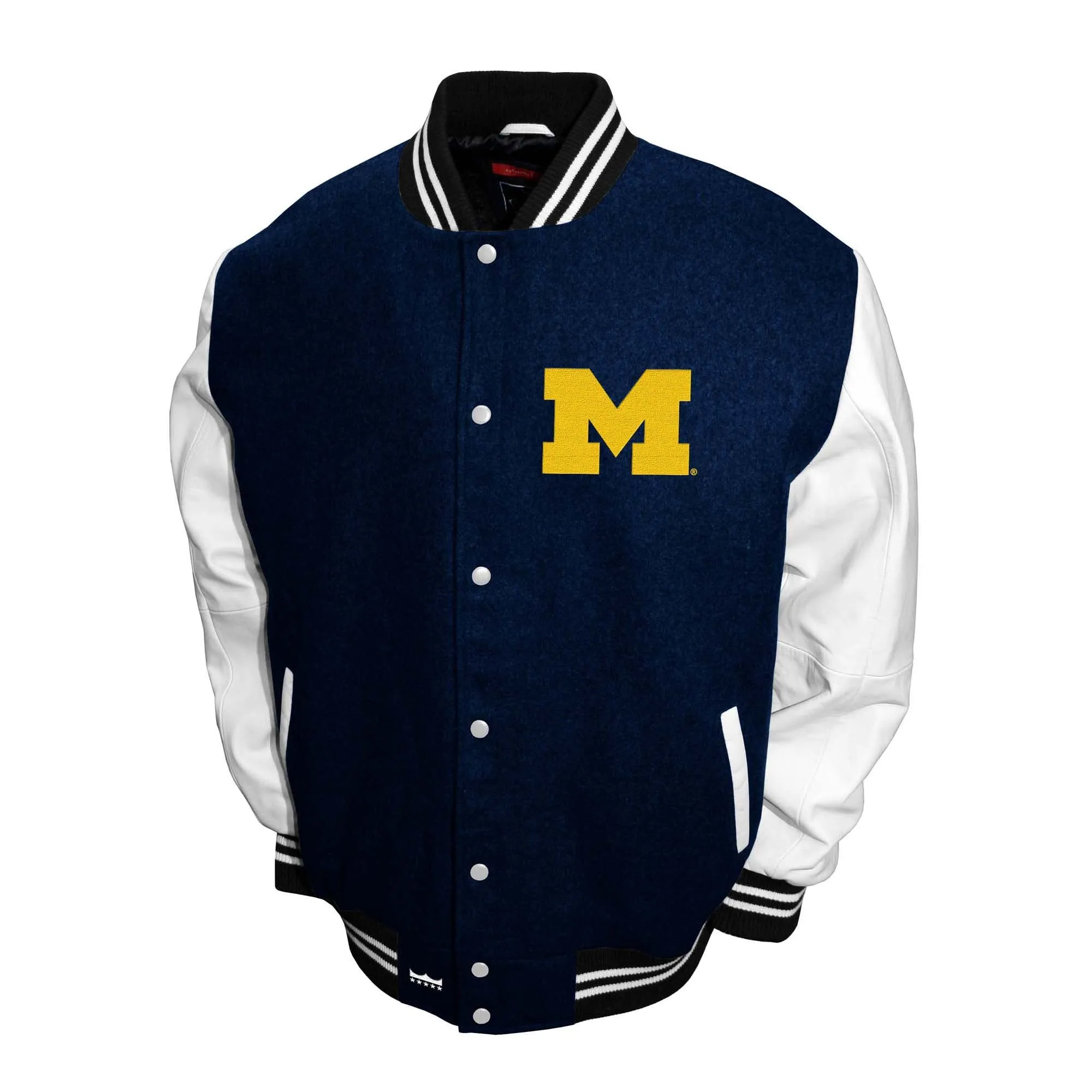 Franchise Club Mens NCAA Wool Varsity Letterman Jacket-06