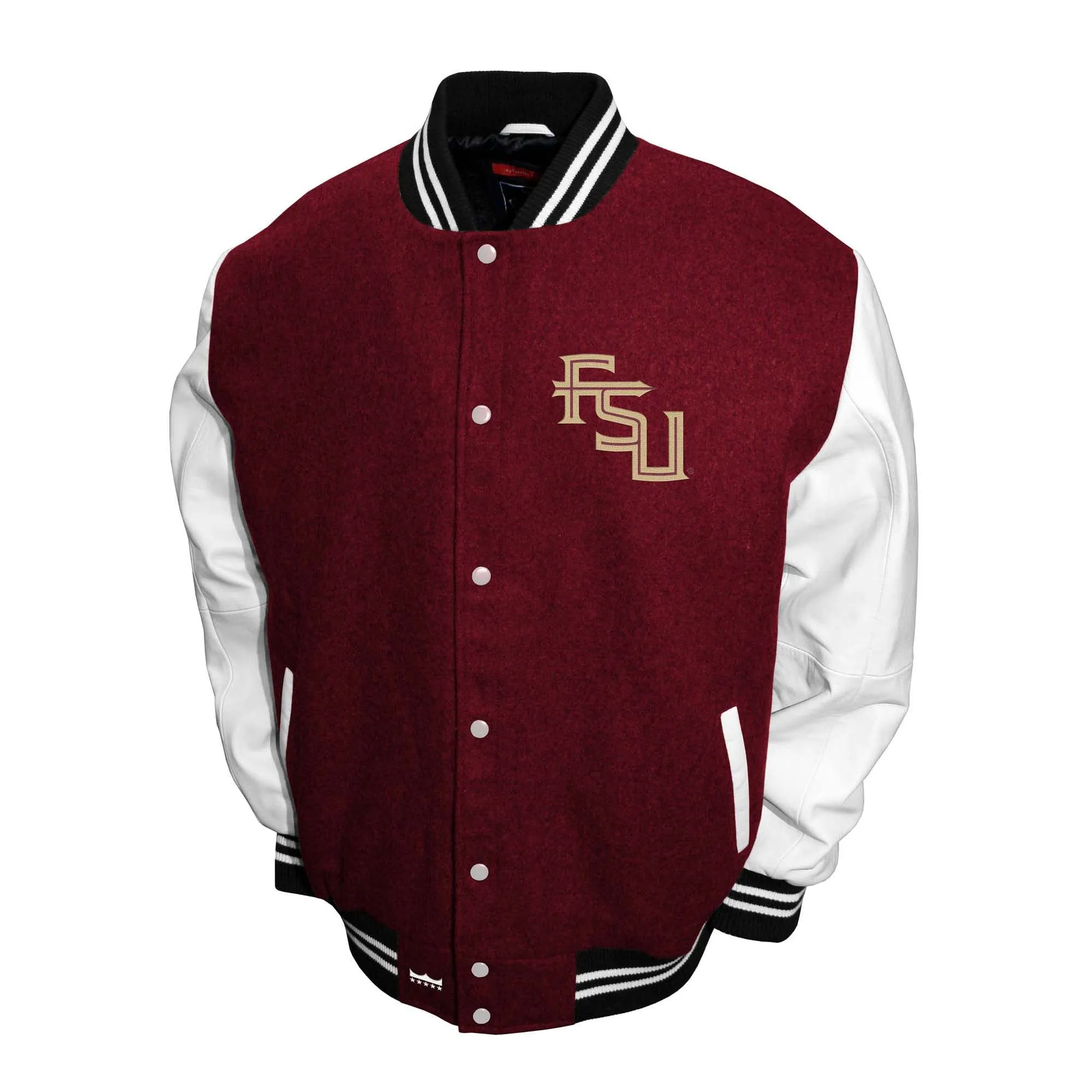 Franchise Club Mens NCAA Wool Varsity Letterman Jacket vx