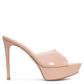 Gianvito Rossi Betty 115 plexi platform mules