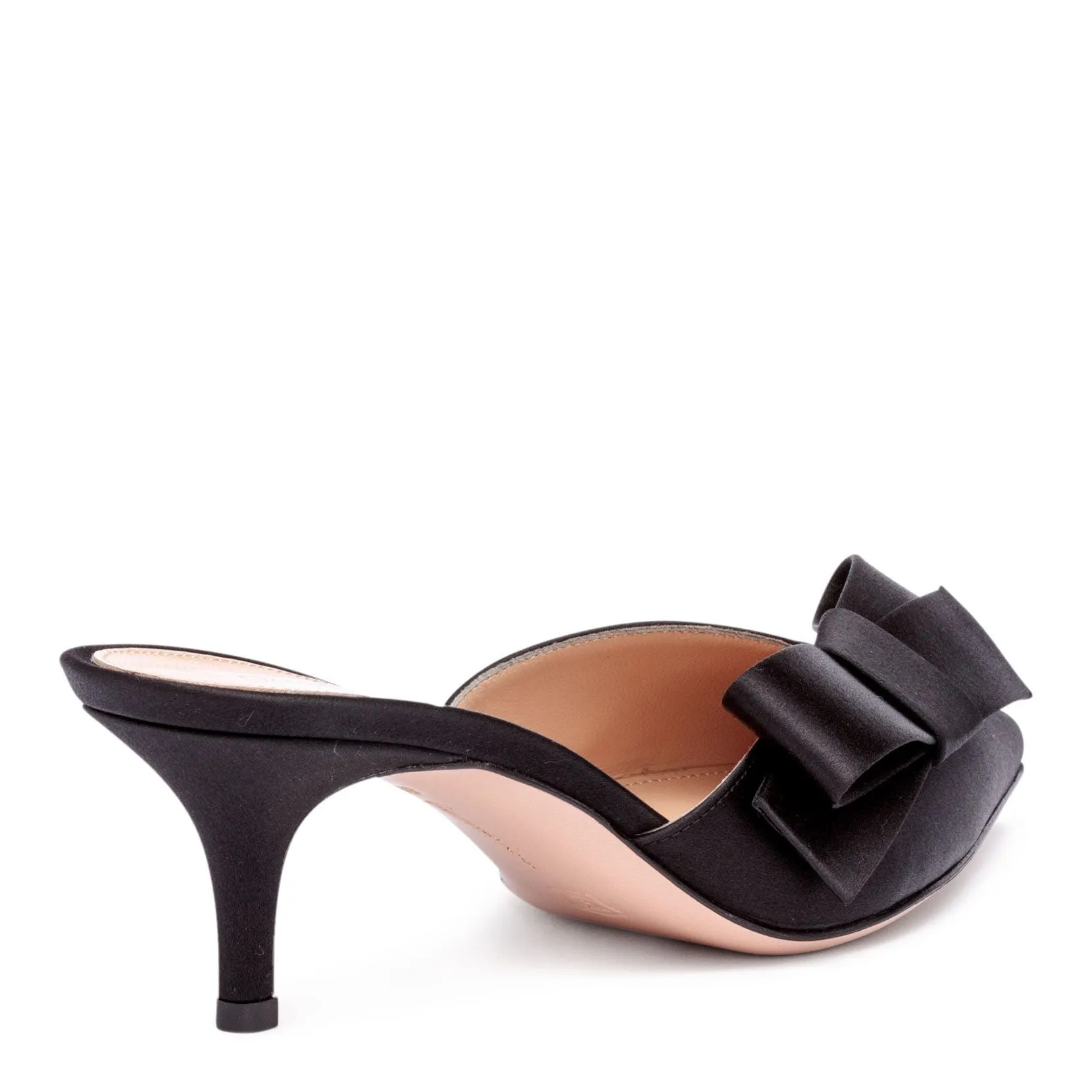 Gianvito Rossi Kyoto 55 black satin mules