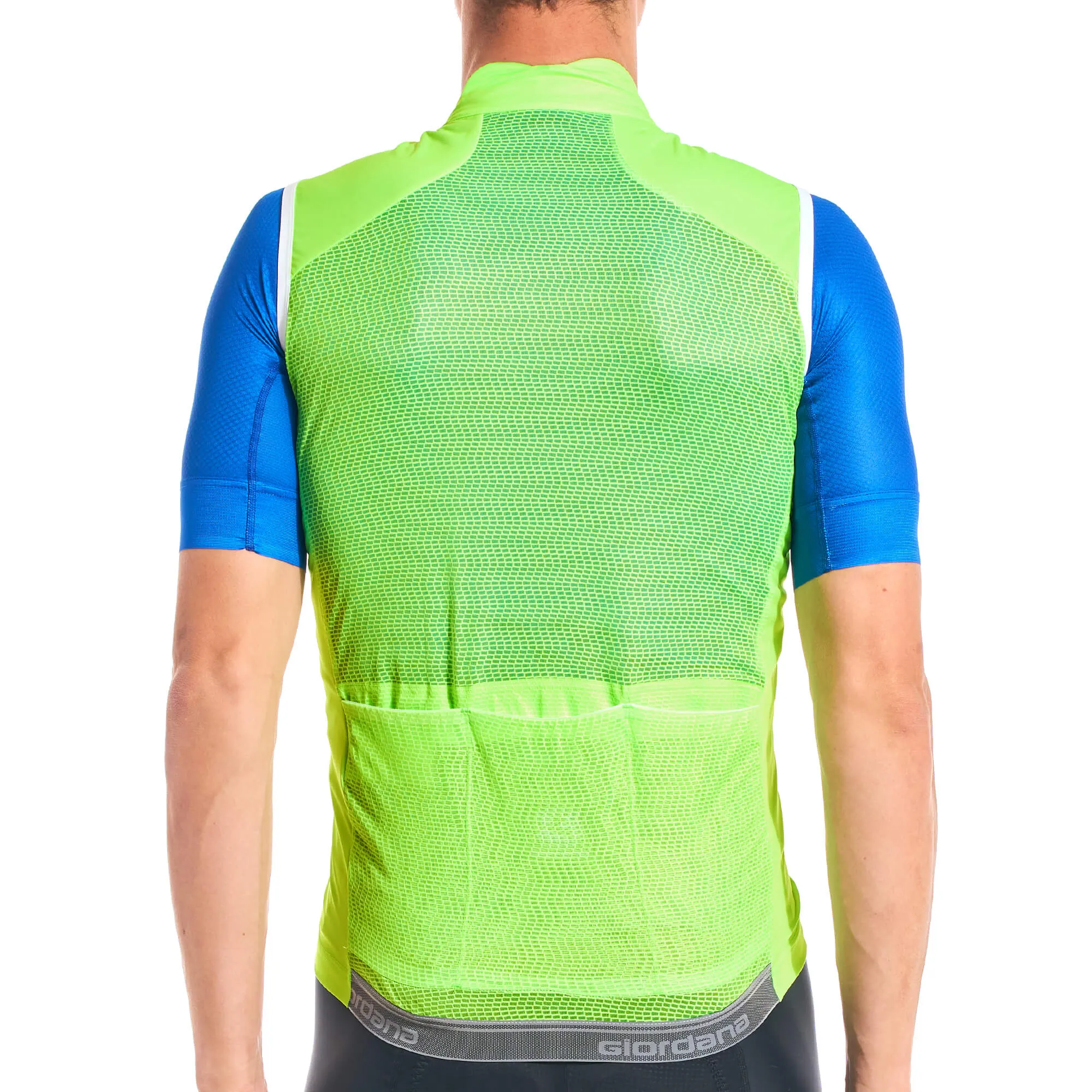 Giordana Wind Vest with Rear Pocket - Neon Yellow