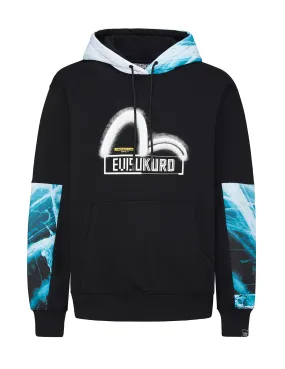 Glacier Print Panel Hoodie