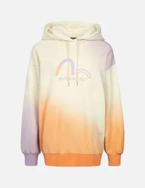 Gradient Flocking Printed Seagull Oversized Hoodie