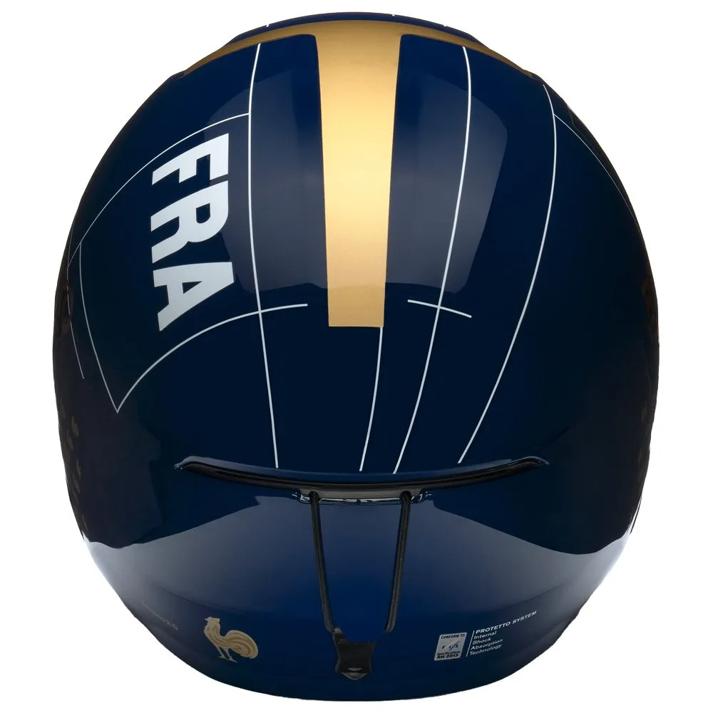 Helmet Briko ---Vulcano 2.0 France Shiny Tangaroa Blue Gold White