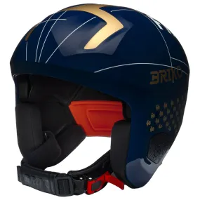 Helmet Briko ---Vulcano 2.0 France Shiny Tangaroa Blue Gold White