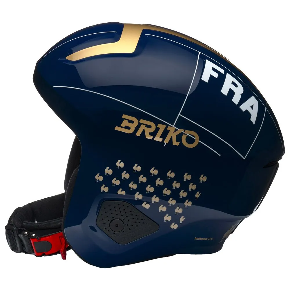 Helmet Briko ---Vulcano 2.0 France Shiny Tangaroa Blue Gold White