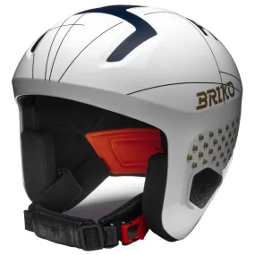 Helmet Briko ---Vulcano 2.0 France Shiny White Tangaroa Blue Gold